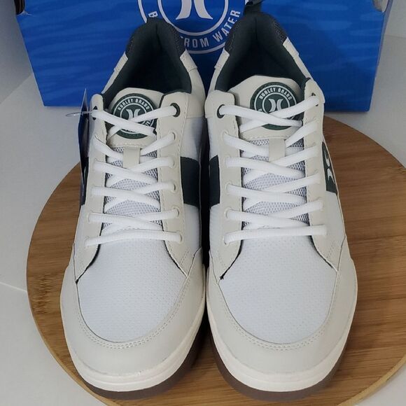 Hurley Milford White Green Gray Men's Basketball Shoes Size 12 NWT - Picture 2 of 12